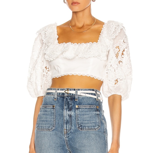ZIMMERMANN RESORT 2021 LULU SCALLOP FRILL TOP - Picture 2 of 10